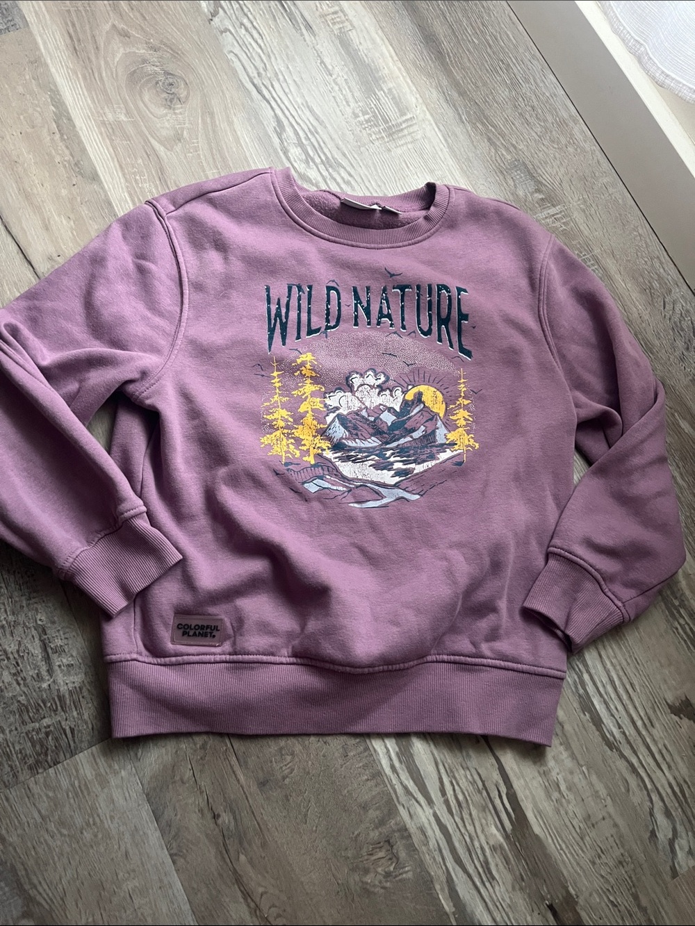 Wild Nature Kids Pullover Sweatshirt in Dusty Mauve
